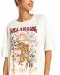 Mujer con camiseta de manga corta Billabong Midnight Sun blanca estampado