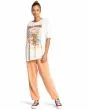 Mujer con camiseta de manga corta Billabong Midnight Sun blanca largo