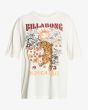 Camiseta de manga corta Billabong Midnight Sun blanca para mujer