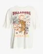 Camiseta de manga corta Billabong Midnight Sun blanca para mujer
