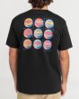 Hombre con camiseta de manga corta Billabong Pop Surf Wax negra posterior