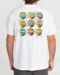 Hombre con camiseta de manga corta Billabong Pop Surf Wax blanca posterior