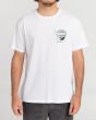 Hombre con camiseta de manga corta Billabong Pop Surf Wax blanca