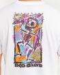 Hombre con camiseta de manga corta Billabong Tribal Dance blanca estampado