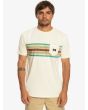 Hombre con Camiseta de manga corta con bolsillo Quiksilver Surfadelica Stripe blanca 