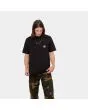 Hombre con camiseta de manga corta con bolsillo Carhartt WIP Pocket T-Shirt negra