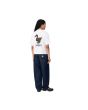 Mujer con Camiseta orgánica de manga corta Carhartt WIP W' Fold Leo SS Blanca ajuste holgado