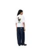Mujer con Camiseta orgánica de manga corta Carhartt WIP W' Fold Leo SS Blanca ajuste holgado