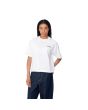 Mujer con Camiseta orgánica de manga corta Carhartt WIP W' Fold Leo SS Blanca frontal