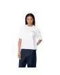 Mujer con Camiseta orgánica de manga corta Carhartt WIP W' Fold Leo SS Blanca frontal