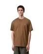 Hombre con camiseta Carhartt WIP American Script Marrón Hamilton 