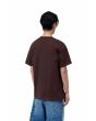 Hombre con Camiseta de manga corta Carhartt WIP Chase Marrón Palisandro-Dorado posterior