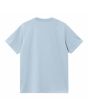 Camiseta orgánica de manga corta Carhartt WIP American Script Frosted Blue para hombre posterior