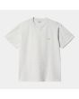 Camiseta de manga corta Carhartt WIP Chase gris con logo dorado para hombre