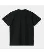 Camiseta holgada de manga corta Carhartt WIP Chase Negra con logo dorado para hombre posterior