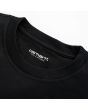 Camiseta holgada de manga corta Carhartt WIP Chase Negra con logo dorado para hombre cuello