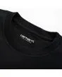 Camiseta holgada de manga corta Carhartt WIP Chase Negra con logo dorado para hombre cuello