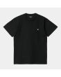 Camiseta holgada de manga corta Carhartt WIP Chase Negra con logo dorado para hombre