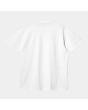 Camiseta holgada de manga corta Carhartt WIP Chase blanca con logo dorado para hombre posterior
