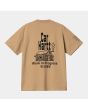 Camiseta orgánica de manga corta Carhartt WIP Home marrón y negra para hombre posterior