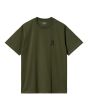 Camiseta orgánica de manga corta Carhartt WIP Inspector Verde Estragón para hombre