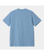 Camiseta de manga corta con bolsillo Carhartt WIP Pocket Piscine Heather azul celeste para hombre posterior
