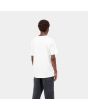 Hombre con camiseta de manga corta con bolsillo Carhartt WIP Pocket T-Shirt blanca posterior