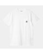 Camiseta de manga corta con bolsillo Carhartt WIP Pocket T-Shirt blanca para hombre