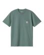 Camiseta de manga corta con bolsillo Carhartt WIP Pocket Silver Pine para hombre