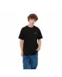 Hombre con camiseta holgada de manga corta Carhartt WIP Script Embroidery Negra con logo blanco