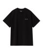 Camiseta de manga corta Carhartt WIP Script Embroidery negra con logo blanco para hombre