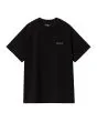 Camiseta de manga corta Carhartt WIP Script Embroidery negra con logo blanco para hombre