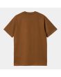 Camiseta de manga corta Carhartt WIP Script Deep H Brown Black para hombre posterior