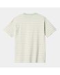 Camiseta de manga corta Carhartt WIP Robie Stripe verde para mujer posterior