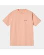 Camiseta de manga corta Carhartt WIP Script Embroidery rosa para mujer