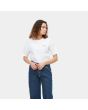 Mujer con camiseta de manga corta Carhartt WIP Script Embroidery blanca