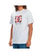 Hombre con camiseta de manga corta DC Shoes Andy Warhol Flower HSS blanca lateral 