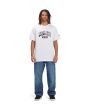 Hombre con Camiseta de manga corta DC Shoes Blabac Stacked blanca frontal