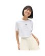 Mujer con Camiseta corta deportiva Vans Flying V Crop Blanca