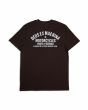 Camiseta orgánica de manga corta Deus Ex Machina Biarritz Address Marrón Chocolate para hombre