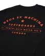 Camiseta de manga corta Deus Ex Machina Canggu Surf Address Negra para hombre serigrafía espalda
