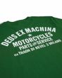 Camiseta orgánica de manga corta Deus Ex Machina Milano Address Verde para hombre estampado posterior