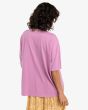 Mujer con Camiseta Oversize de manga corta Billabong Sweet Ride Bright Orchid posterior