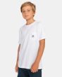 Niño con Camiseta de manga corta con bolsillo Element Basic Label blanca