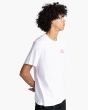 Hombre con camiseta de manga corta Element Burkett blanca lateral