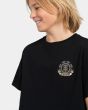 Niño con camiseta orgánica de manga corta Element Icon Jungle Boy negra logo