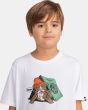 Chico con camiseta de manga corta Element SUP blanca estampado