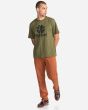 Hombre con Camiseta de manga corta Element Vertical Verde militar frontal