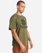 Hombre con Camiseta de manga corta Element Vertical Verde militar lateral 