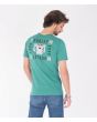 Camiseta de manga corta estampada Hurley Bengal Neptune Green para hombre espalda